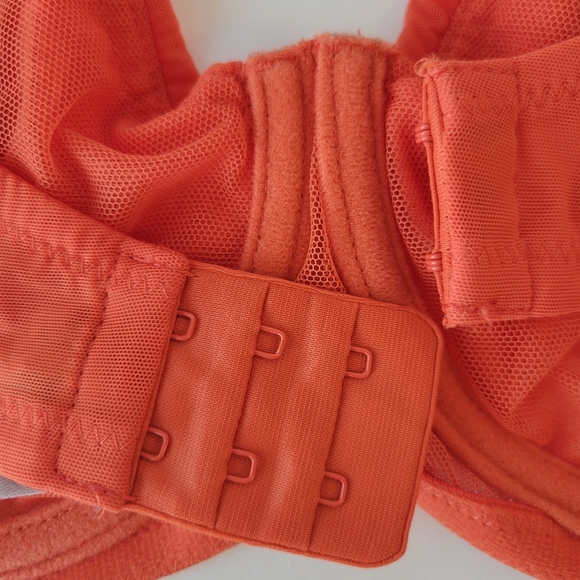 Chantal Tomass orange sheer women's bra 32C - Picture 8 of 14